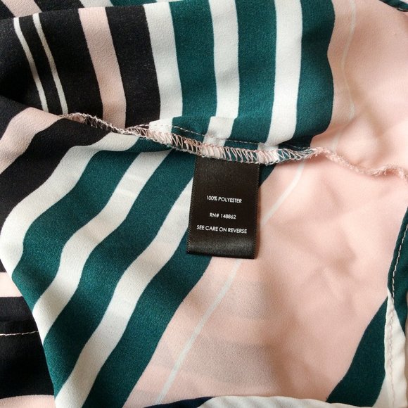 torrid Striped Sheer 'Georgette' Zip-Front Blouse - Size 1 (1X) - Picture 3 of 6